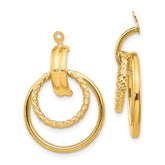 14k Polished & Twisted Fancy Earring Jackets